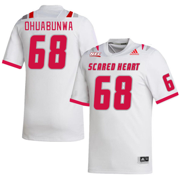 Men-Youth #68 Isaiah Ohuabunwa Scared Heart Pioneers 2023 College Football Jerseys Stitched Sale-Whi